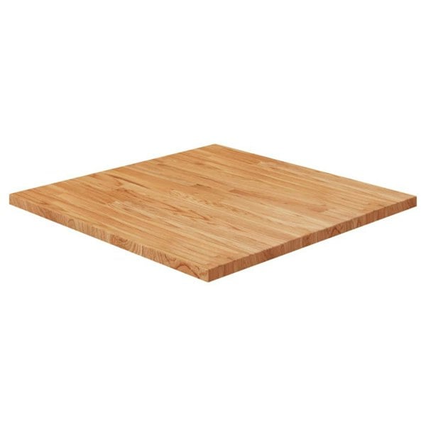 Berkfield Square Table Top Light Brown 70x70x2.5cm Treated Solid Wood Oak