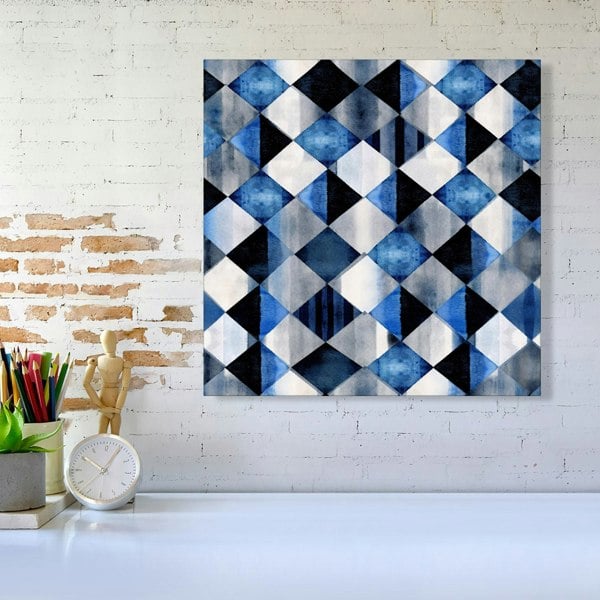 Warren Reed Square Checkered Pattern Canvas