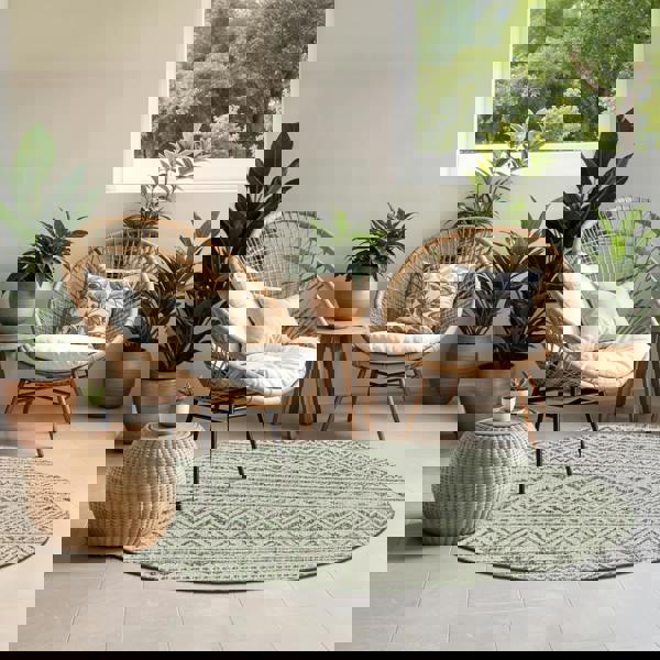 Livabliss Eagean-Global Green Ivory Off-White In- & Outdoor Rug