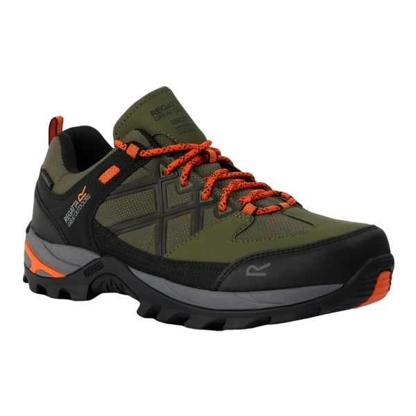 Regatta Mens Samaris III Low Walking Shoes - Cypress Green/Blaze Orange