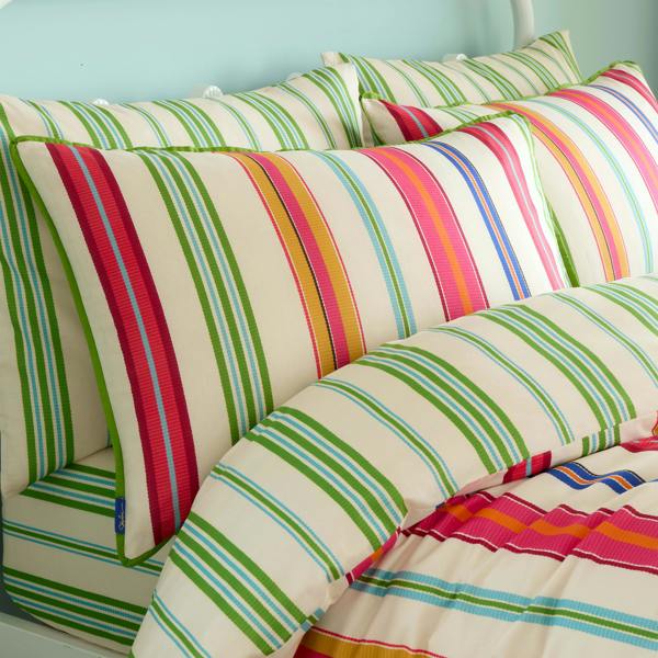 Sophie Robinson Sophie Stripe 100% Cotton Reversible Duvet Cover Set Bright