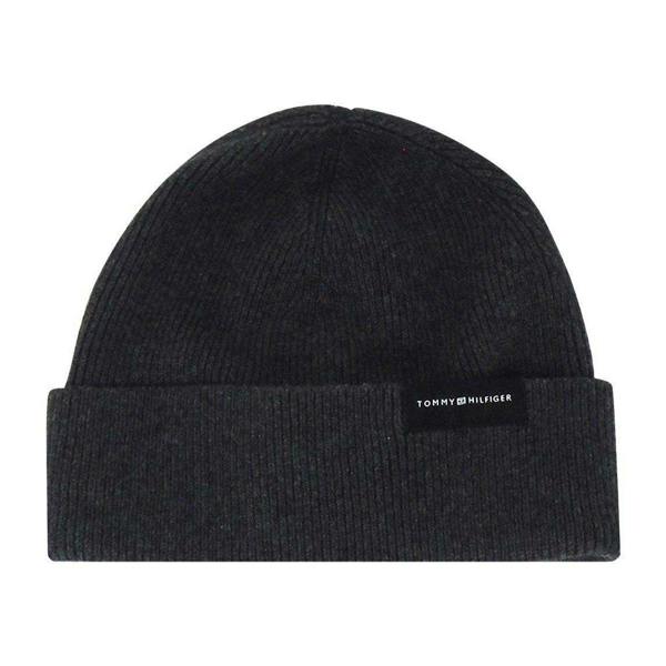 Tommy Hilfiger Logo Beanie - Charcoal Grey - 