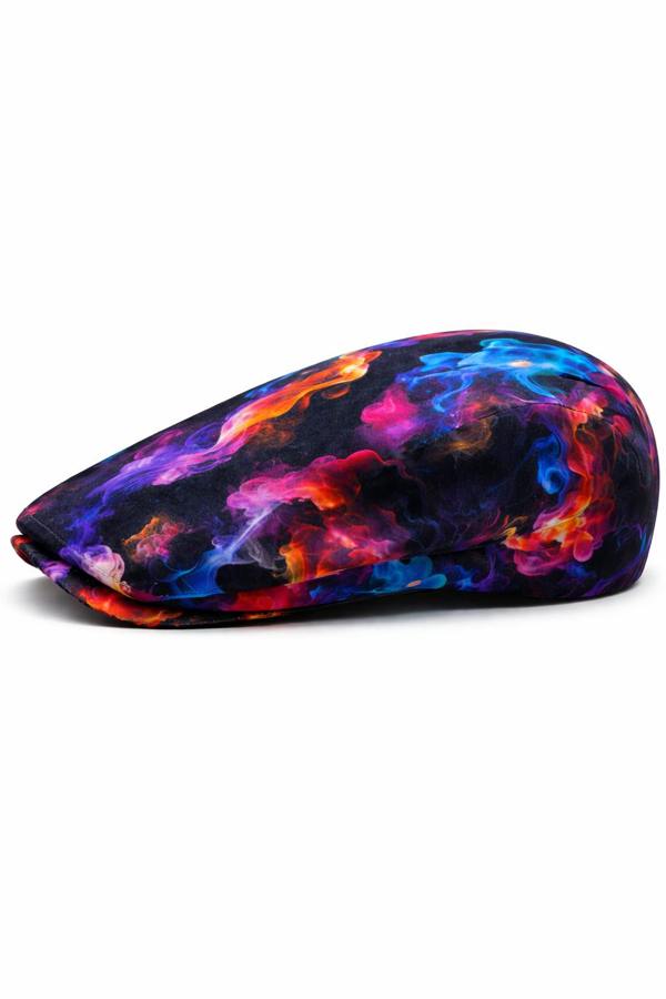 Smoke Printed Flat Cap - Claudio Lugli Shirts