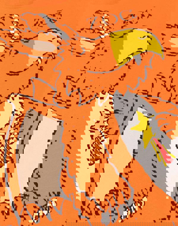 Gruffalo & Friends Zog Unisex Kids Orange Character Long Sleeve Long Leg Pyjama Set