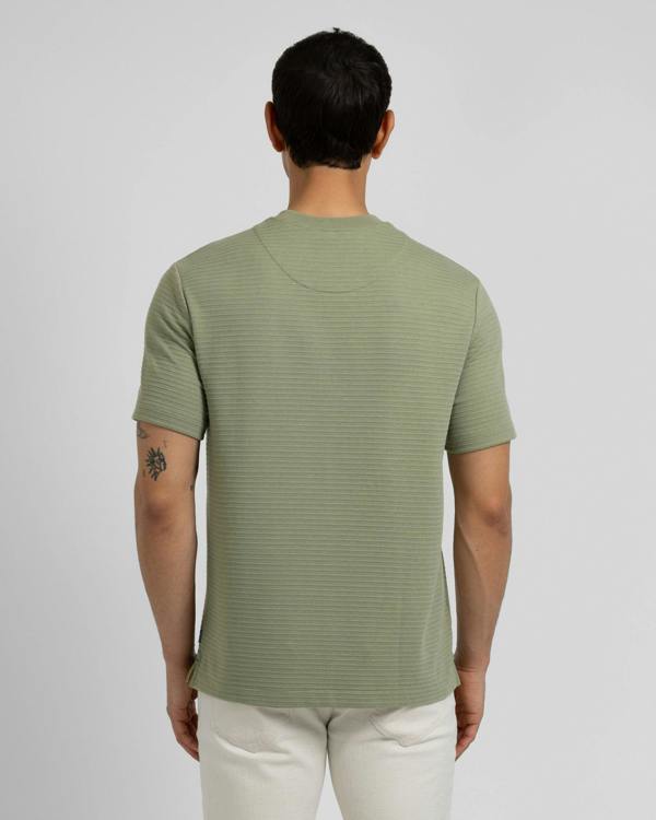 Steel & Jelly Windus - Horizontal Striped Rib Texture T-Shirt
