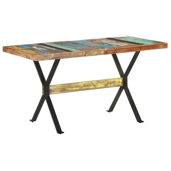 Berkfield Dining Table 140x70x76 cm Solid Reclaimed Wood