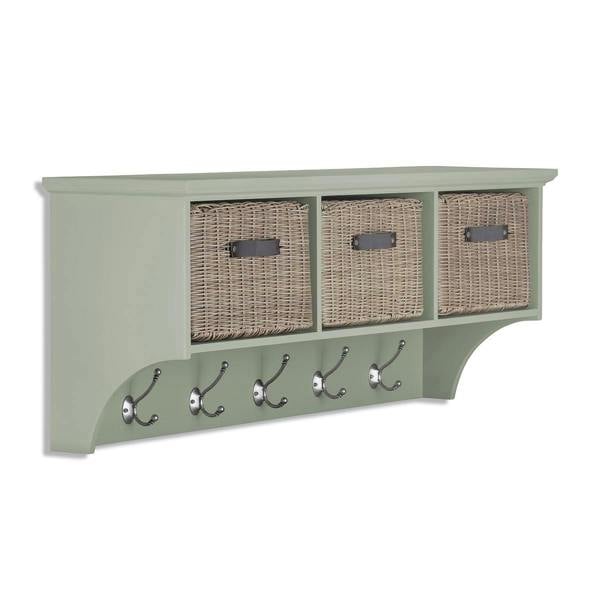 Statement Furniture Tetbury Hanging Shelf and Bench Set with Storage - Large