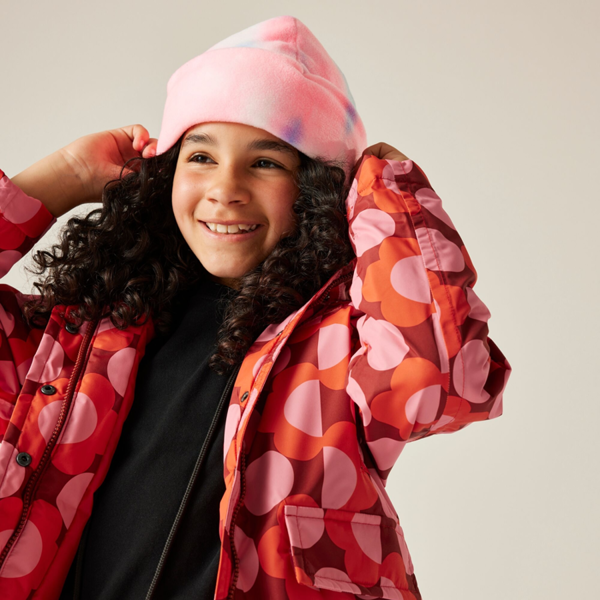 Regatta Girls Orla Kiely Waterproof Jacket - Red