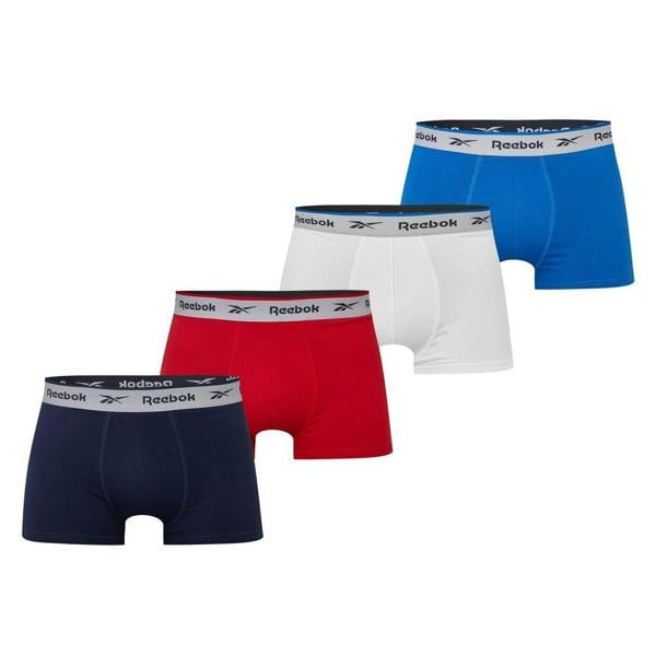Reebok Mens Boxer Shorts (Pack of 4) - Blue - 