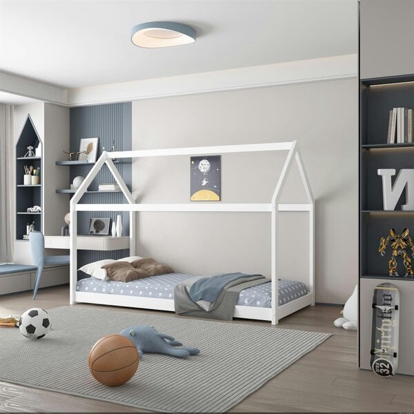 Kosy Koala House Bed kids white 3ft single wooden and 1 mattress childrens bedroom furniture