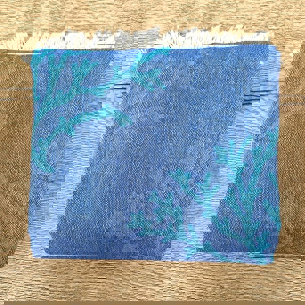 Cotton and Olive Reef Cotton Jacquard Hammam Towel