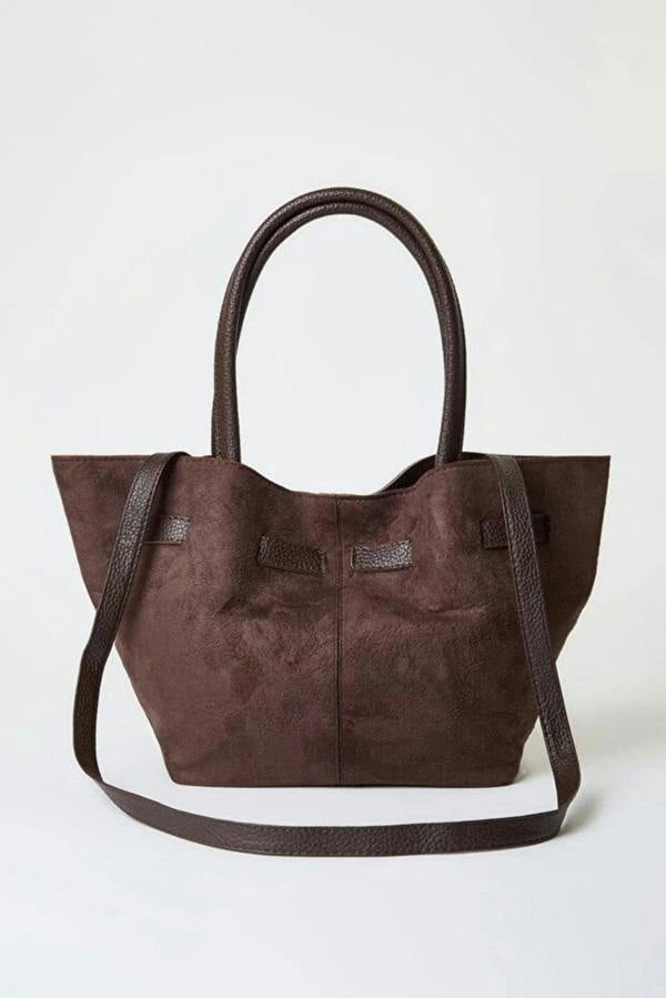 WOVCOR Soft Suede Handle and Crossbody Tote Shoulder Bag