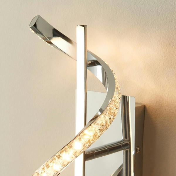 Pagazzi Lighting Hyde 1-Light Chrome And Crystal LED Wall Light