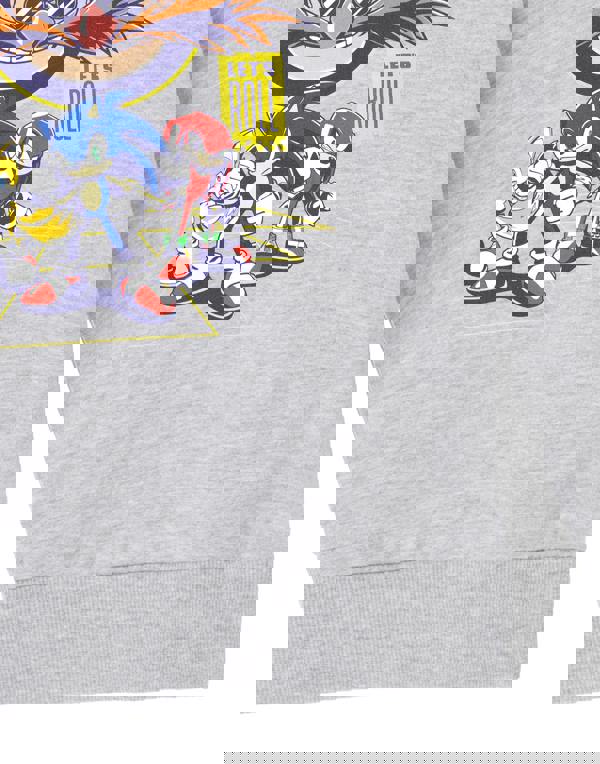 Sonic the Hedgehog Boys Grey Let's Roll Hoodie