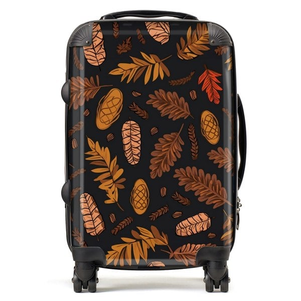 Warren Reed Autumn Leaves And Pinecones Suitcase