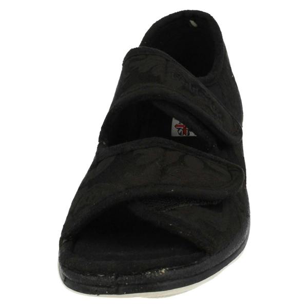 Padders Ladies Padders Wide Fitting Open Toe Slippers - Lydia