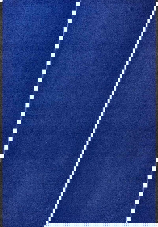 Modern Plain Blue Rug – Soft Short Pile