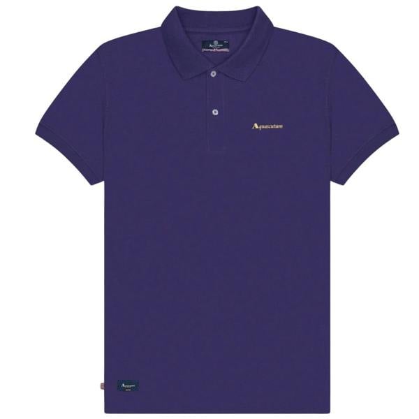 Aquascutum Active Active Cotton Polo Dry-Fit Purple Purple Polo Shirt S