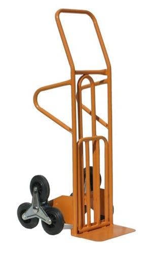 Bristol Tool Company 1894 Heavy Duty Stair Climber Sack Truck, Steel Yellow Frame, 3 Linked Wheels, Folding Toe Plate - 200kg Capacity