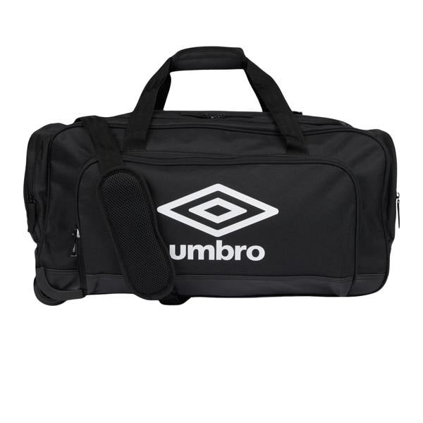 Umbro Wheeled Duffel Bag - Black/White