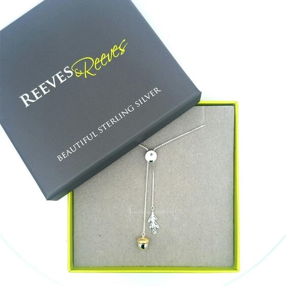 Reeves & Reeves Acorn Slider Necklace