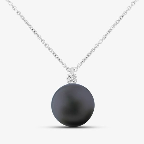 T. H. Baker 18ct White Gold Diamond South Sea Pearl Pendant POX80212DD SOUTH SEA