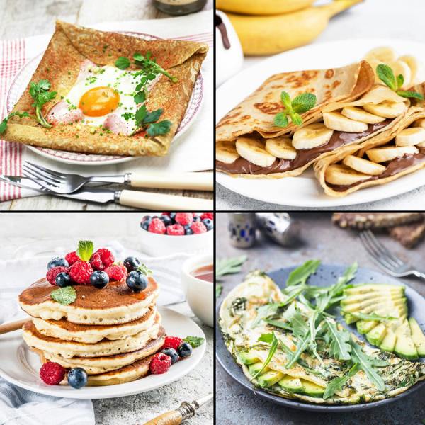 Duronic PM152 Electric Crepe & Pancake Maker 37cm Non Stick Removable Hot Plate with Utensils for Omelettes