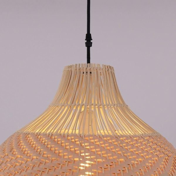 Lightsin Elegant Dual-Tone Handwoven Natural Rattan Pendant Light Lightsin UK 