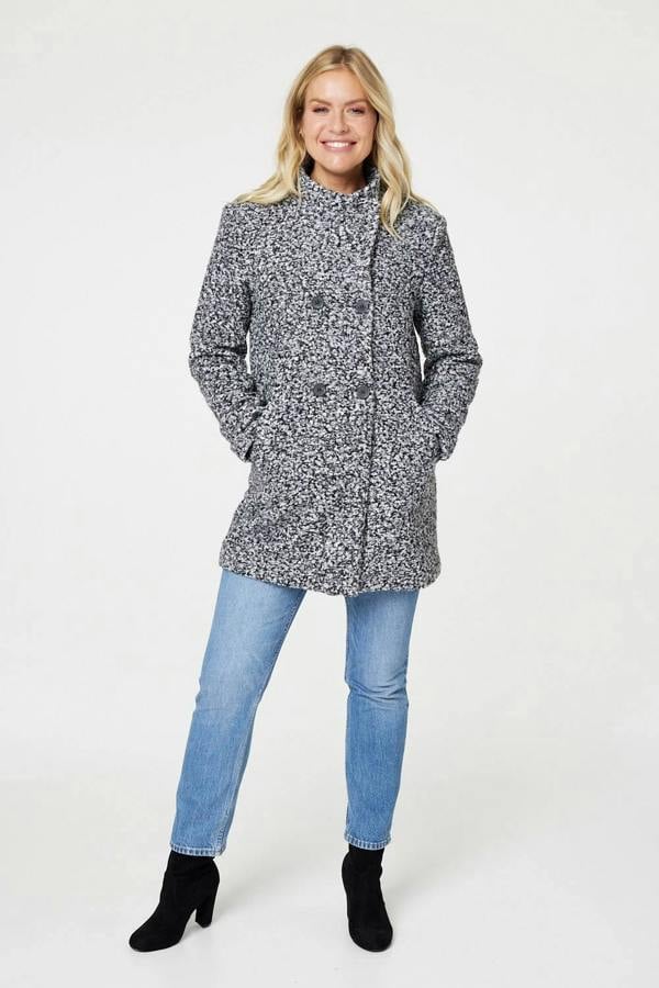 Black And White | Double Breasted Teddy Coat