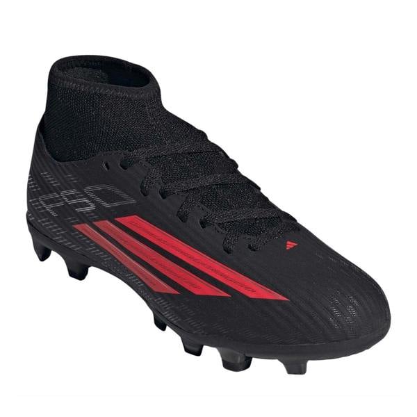 Adidas Childrens/Kids F50 Club Firm Ground Football Boots - Black/Red - 