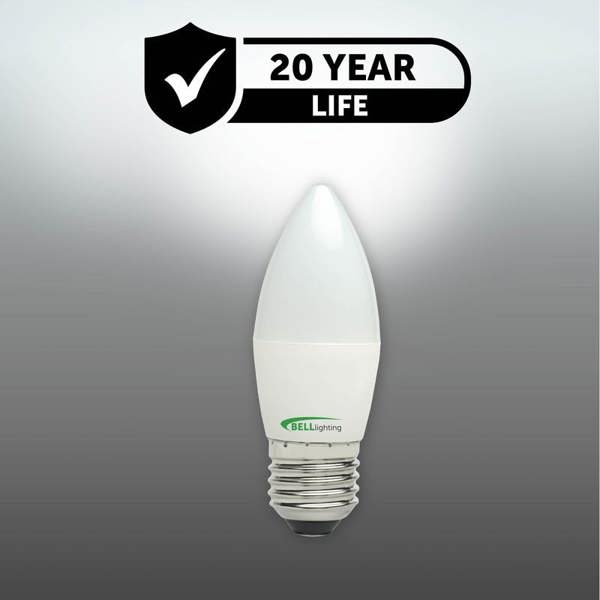 BELL Lighting E27 Edison Screw LED Candle 4.7W Energy Saving Light Bulbs