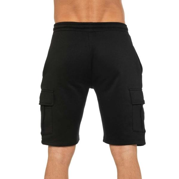 Enzo Mens Fleece Shorts - Black