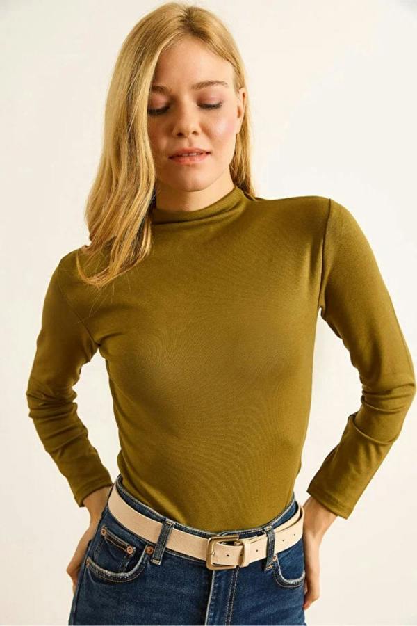 Hoxton Gal High-Neck Draped Soft Touch Blouse