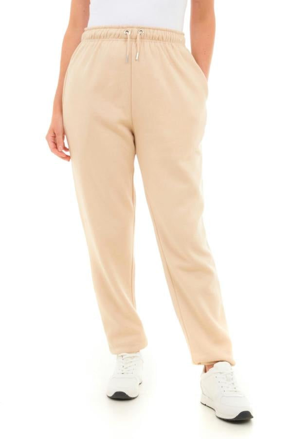 Smart Living Basic Womens Cuffed Hem Jogger - Stone