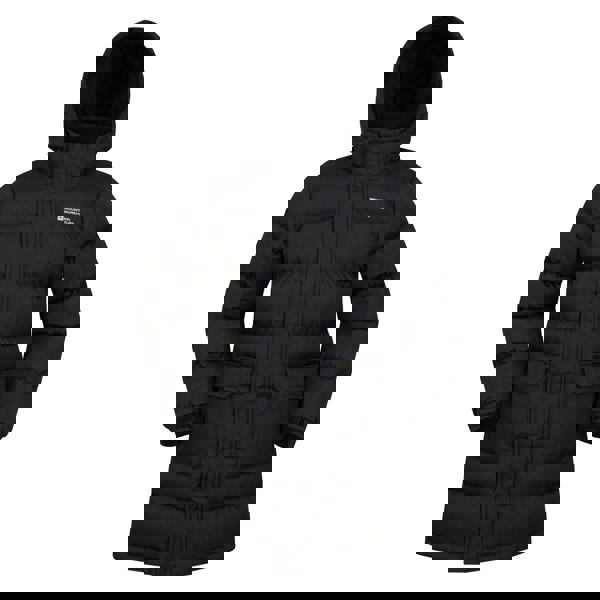 Mountain Warehouse Childrens/Kids Water Resistant Longline Padded Jacket - Black