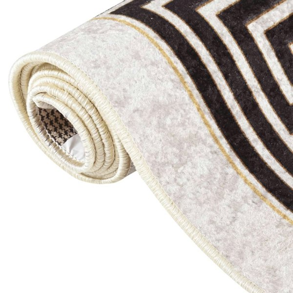 Berkfield Rug Washable 120x180 cm Light Beige Anti Slip
