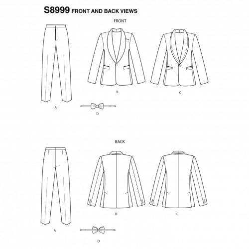Simplicity Sewing Pattern 8899, Jackets, Trousers, Suits for Men, AA (34-36-38-40-42) - Advanced
