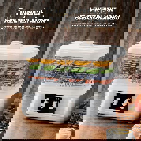 Spector 5 Tray Stainless Steel Food Dehydrator Jerky Fruit Vegetable Dryer White