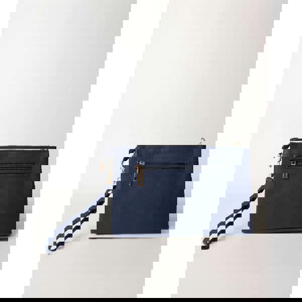 Blue Vanilla Clutch With Detachable Strap