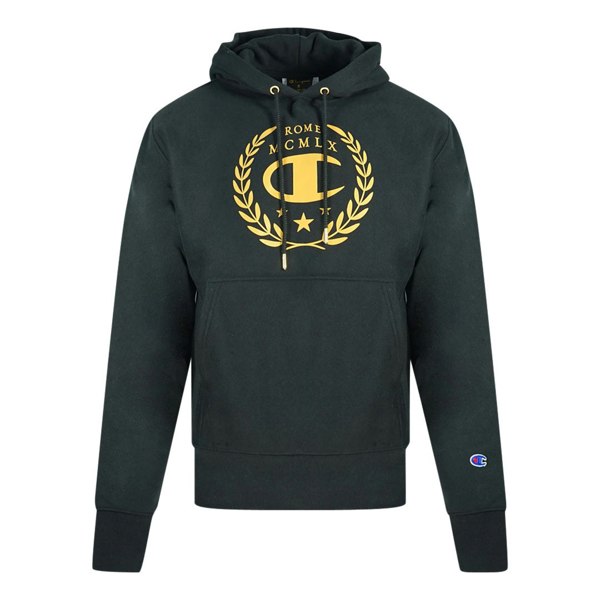 Champion Rome Logo Hoodie - Black