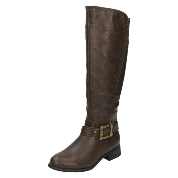 Spot On Ladies Spot On Knee High Boots