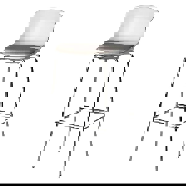 Dorel Home Fusion Counter Stool in Metal Silver - 2 Pieces