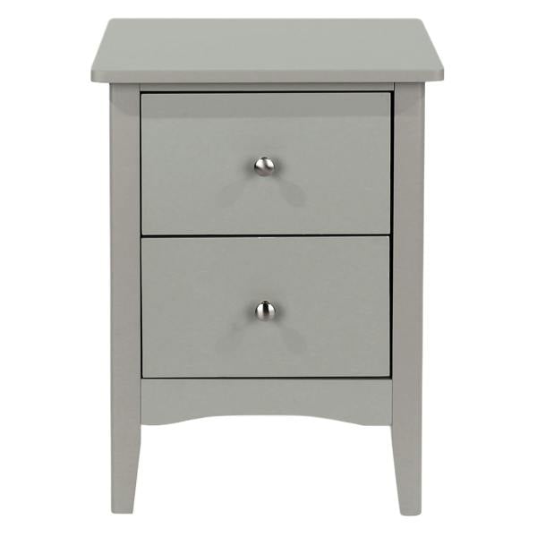 Core Products Set of 2 Como Grey 2-Drawer Bedside Cabinets