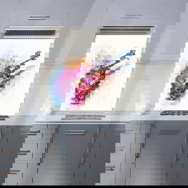 Warren Reed - Designer Cosmic Melody: Abstract Guitar Visions Kitchen Splashback