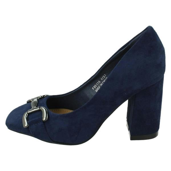 Spot On Ladies Spot On Elegant Buckle Detail Court Shoes F90139
