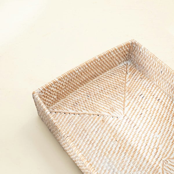 Rattan A4 paper tray three colours desk organiser handwoven