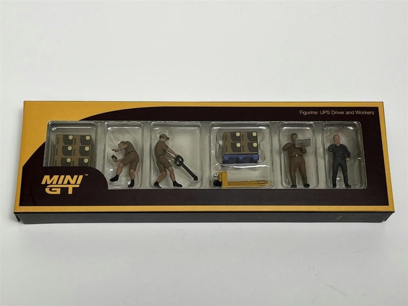 Mini GT Figurine UPS Driver and Workers 1:64 Mini GT MGTAC30
