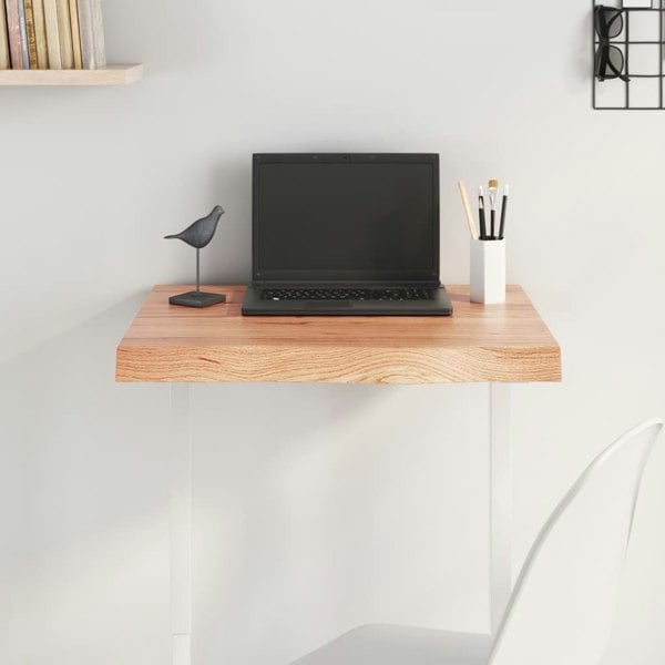 Berkfield Table Top Light Brown 60x40x6 cm Treated Solid Wood Oak