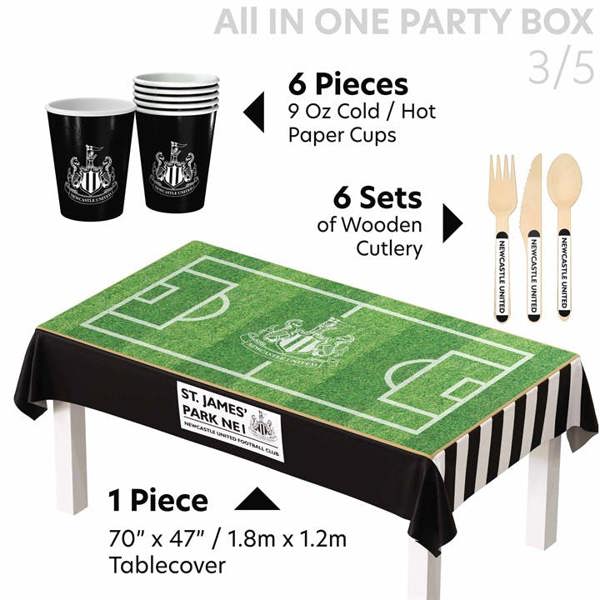 Newcastle United FC All in One Party Box Set, Kitchen Accessories, Sports, Gift