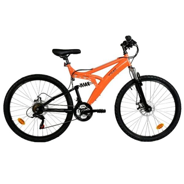 YOAC 89 Dual Suspension Mountain Bike, 18 Speed - Orange/Black